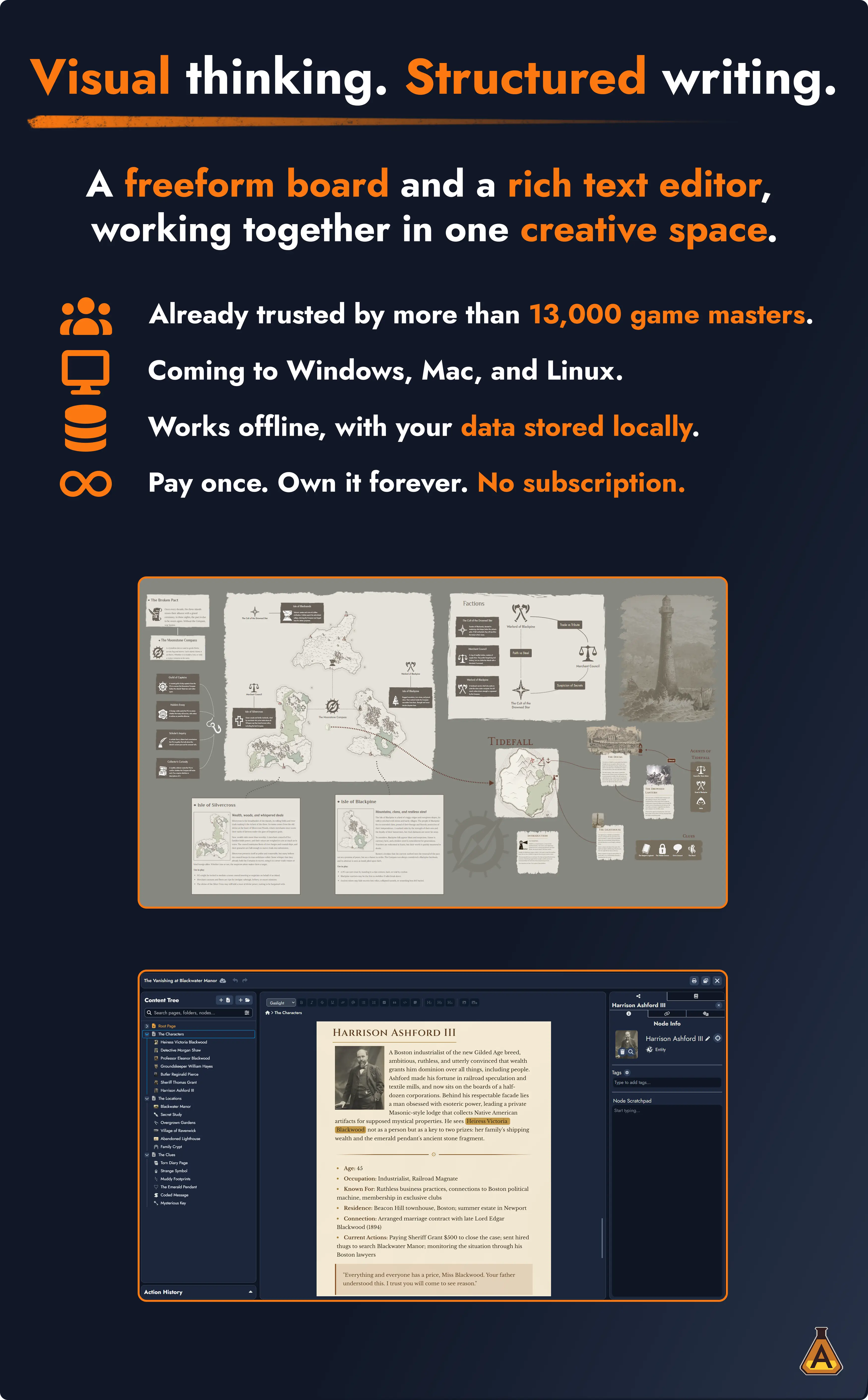 Kickstarter feature section screenshots