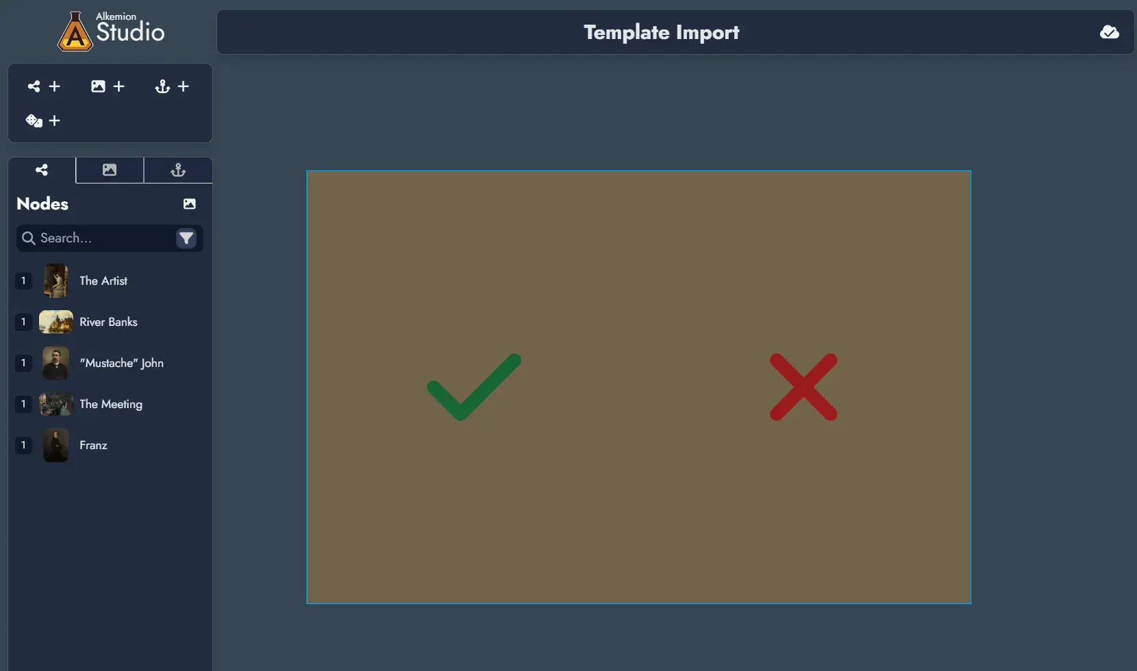 Screenshot of a Template's placeholder