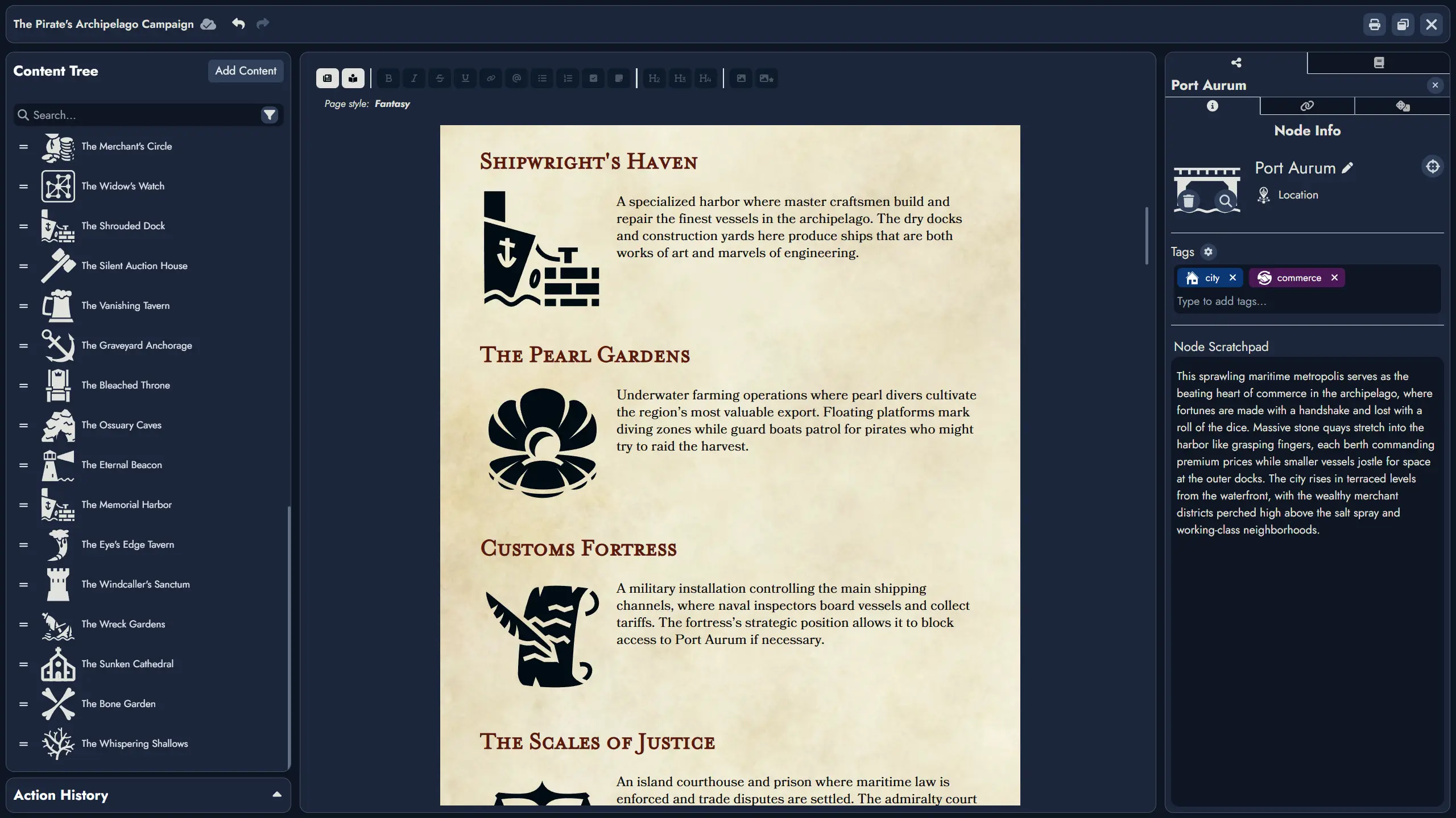 Screenshot of the Board