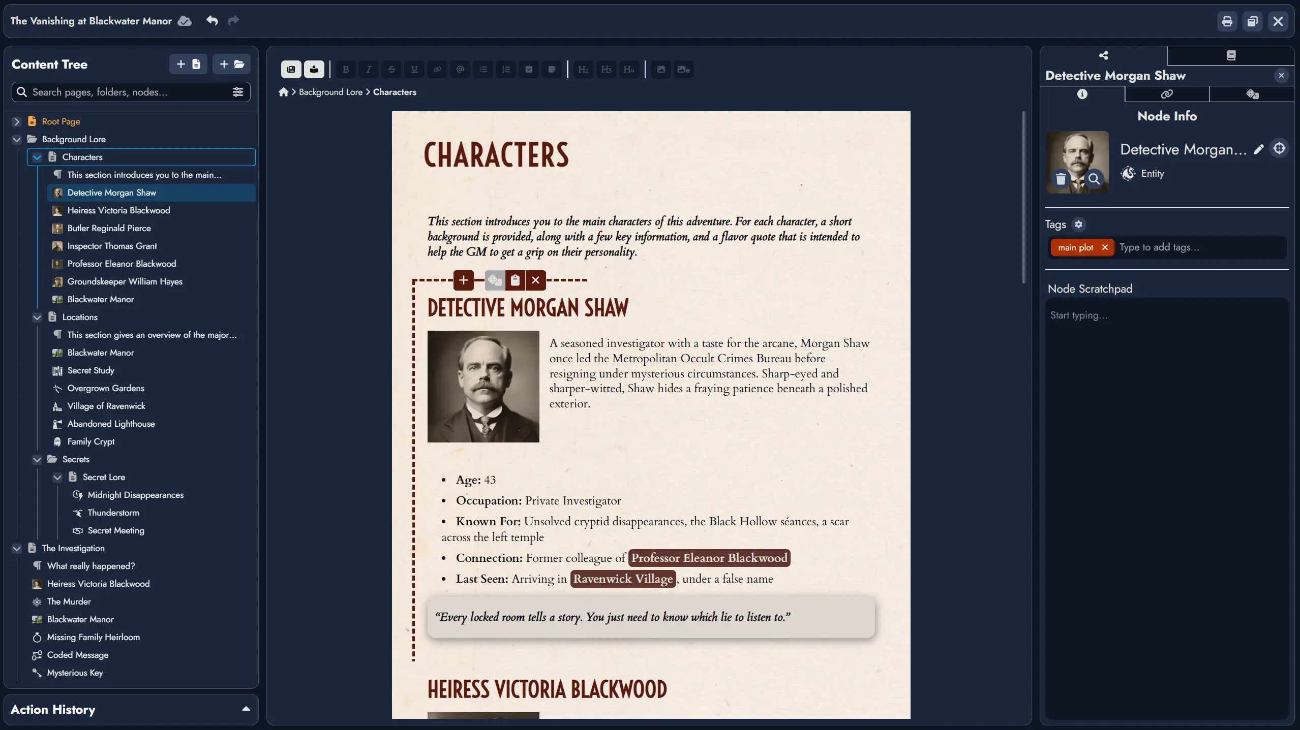 Screenshot of the Board