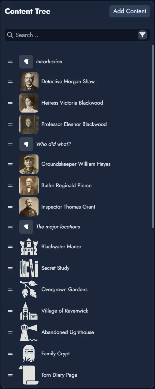 Screenshot of the Board's context menu